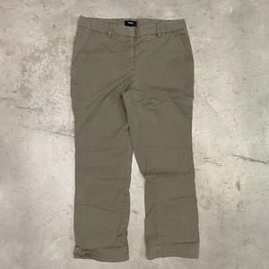 THEORY WOMENS PANTS TAN WIDE LEG CROPPED TROUSER MADE IN USA SZ 4 - Foto 1 di 9
