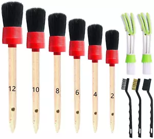 Detailing Brush Set Tools Kit Supplies Car Cleaning Brushes for Interior Auto Ex - Picture 1 of 12