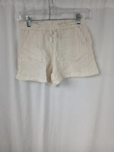 Gap Kids Utility Pull On Shorts New Off White Striped Girls Size 8 - Picture 1 of 11