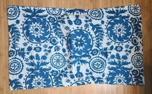 Paar blau & weiß Blumen strukturiert King Kissenbezüge Kissenbezug Bezüge - Bild 1 von 6