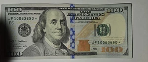 Star Note $100 Bill United States Federal Reserve Currency Series 2009 - Picture 1 of 5