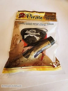 44910B - Piraten-Spielset: Stirnband, Halskette, Augenklappe, Teleskop - Bild 1 von 4