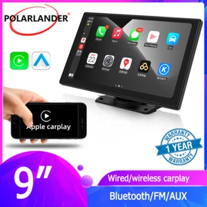 9" GPS Wireless Carplay Toouch screen Portable Car Stereo Android auto Bluetooth - Picture 1 of 18