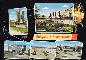 Cartolina salina Lebenstedt municipio sul lago grattacielo cartolina - Foto 1 di 1