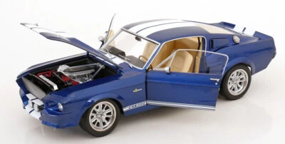 KK Scale - 1:12 Ford Mustang Shelby GT500 1967 Blue/White - Diecast Model - Image 1 of 4