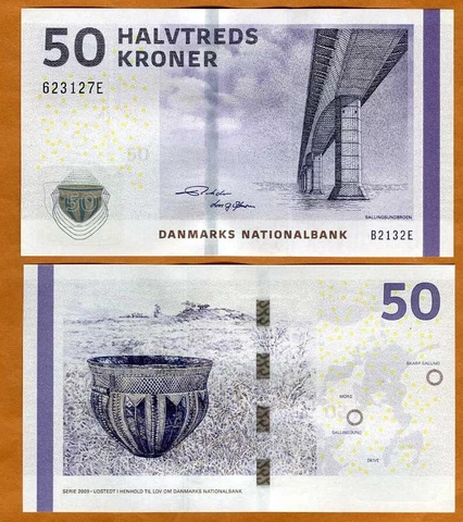 Denmark, 50 Kroner, Serie 2008, dated 2013, P-65, UNC Cover
