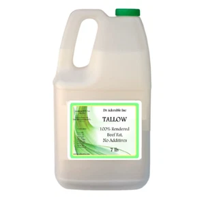 7 LB PREMIUM TALLOW ORGANIC GRASS-FED NON-GMO `100% PURE RENDERED BEEF FAT - Picture 1 of 4