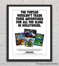 Teenage Mutant Ninja Turtles TMNT Konami Glossy Promo Ad Poster Unframed G4464