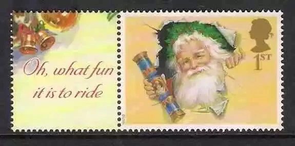 GB 2002 LS10 Papá Noel Sonriente Sello Único Litografía (Las etiquetas varían) MNH Foto 1 de 1