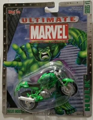 NEW INCREDIBDIE HULK CAST MOTORCYCLE DUCATI MONSTER 900 ULTIMATE MARVEL 1ST 1/18 - Image 1 of 2