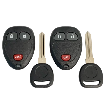 2 fobs de controle remoto sem chave eletrônicos OEM + chaves de chip 3 botões OUC60270 15913420 - Imagem 1 de 3