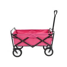 Mac Sports Collapsible Folding Outdoor Utility Garden Camping Wagon Cart, Pink