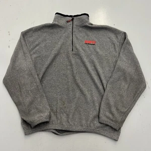 VTG 90s ESPN Magazine Fleece Gray Sweatshirt Sweater Pullover 1/4 Zip Mens Sz XL - Picture 1 of 15