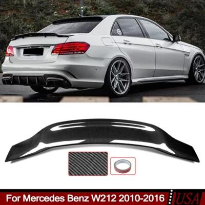 For Mercedes Benz W212 E63 2010-2016 Carbon Fiber Look Duckbill Trunk Spoiler Foto 1 de 4
