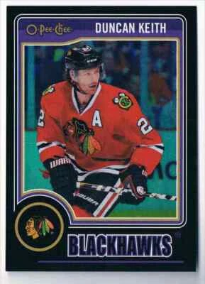 2014-15 O-PEE-CHEE BLACK RAINBOW DUNCAN KEITH 045/100 CHICAGO BLACKHAWKS #481 - Image 1 of 2