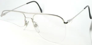 ESCHENBACH ZEUS 010 SILVER EYEGLASSES GLASSES FRAME LUXOTTICA 58-18-135 (NOTES) - Picture 1 of 11