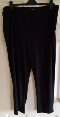 LADIES TROUSERS by DAVID EMANUEL, UK SIZE 18, WAIST 36", INSIDE LEG 27", BLACK - Image 1 of 2