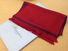 BLUMARINE Wool Scarf Long Cherry Red & Purple Made in Italy