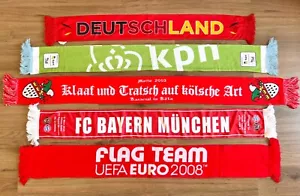 Lot of 5 Football Game Scarves FC Bayern München Deutschland EURO 2008/2016 UEFA - Picture 1 of 5