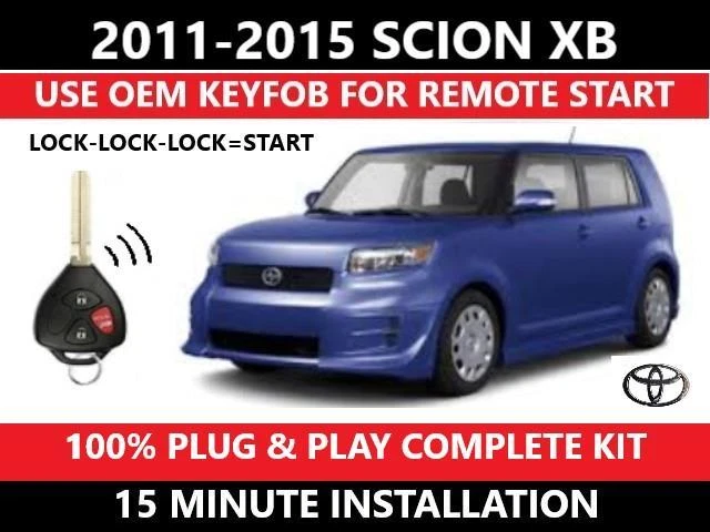 Arranque remoto Plug & Play 2011-2015 SCION XB BLOQUEO 3X Foto 1 de 1