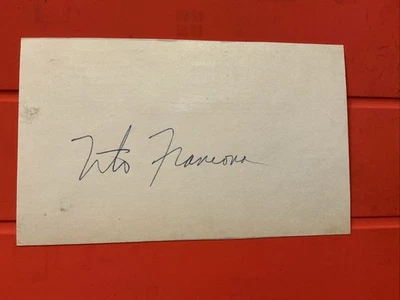 Tito Francona🔥MLB Debut 4/17/56 Baltimore Orioles 🔥Autograph Postcard 🔥🔥 - Image 1 of 2