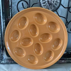 Piatto da portata vintage FIESTAWARE arancione mandarino deviato uovo festa USA - Foto 1 di 4