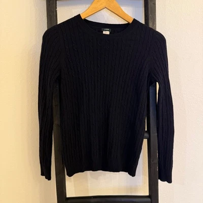 J Crew  Cable Knit Wool Blend Crewneck Sweater Size Small - Image 1 of 4