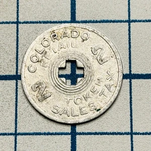 Medaille Chip Medaillon Münze Colorado 2 Cent Einzelhandel Umsatzsteuer Metall Medaille Vintage - Bild 1 von 3