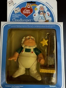 1984 Vintage Kenner Care Bears Poseable Figure Cloudkeeper con soffice scopa nuvola nuovo - Foto 1 di 5
