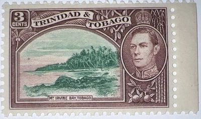 Sellos de viaje: estampillas de Trinidad y Tobago Sc #52a 3c KGVI MOGNH Foto 1 de 4