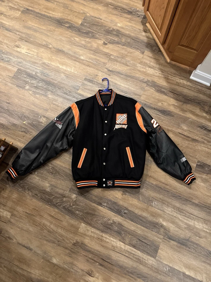 Chaqueta de cuero oficial NASCAR #20 Tony Stewart XXL (se ajusta como XL) Foto 1 de 4