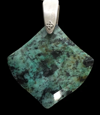 Kendra Scott African Turquoise Silver Tone Long Pendant Necklace - Image 1 of 3