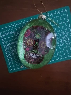 COLORIDO AZÚCAR CALAVERA REDONDO CRISTAL COLGANTE ORNAMENTO  Foto 1 de 3