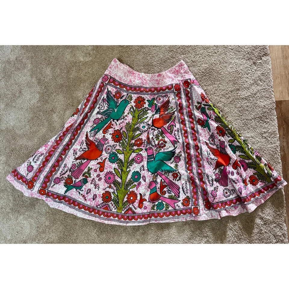 Rara falda de pájaro folclórico otomí vintage Anthropologie para mujer 4 Foto 1 de 4
