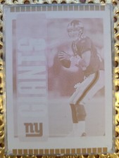 ELI MANNING 2005 BOWMAN MAGENTA PRINTING PLATE 1 OF 1 RARE 2ND YEAR FIND 1 OF 1!