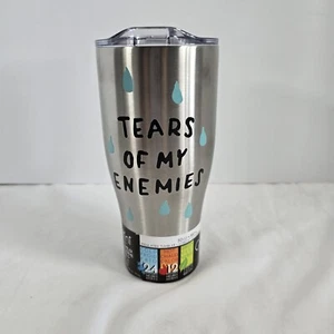 NEU Cantini Silber Thermo 30 Oz Becher Tears Of My Enemies - Bild 1 von 4