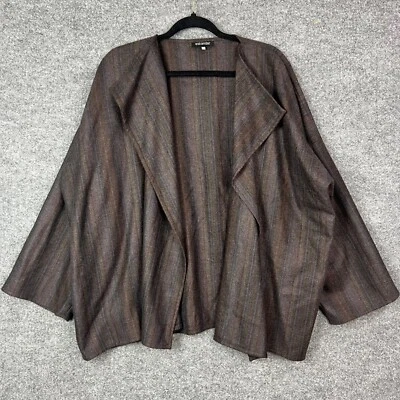 Cardigã suéter feminino Eskandar manga comprida aberto cashmere tamanho 1 - Imagem 1 de 4