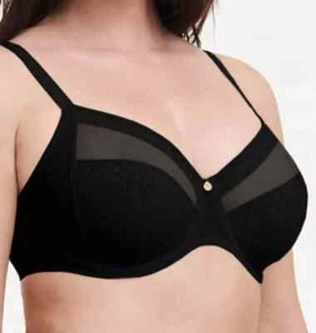 Sujetador Chantelle Lucie Lace Comfort con aros 36DDD negro $84 19Q1 nuevo con etiquetas - Imagen 1 de 8