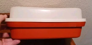 Tupperware 1294-2 Vintage Season N' Serve Container with Lid Paprika Red 10x12 - Picture 1 of 8