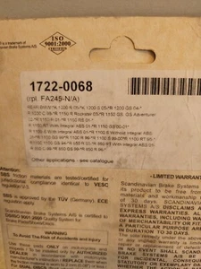 SBS - 742LS 1722-0068 1722-0718 FA245 Sintered Brake Pads harley - Picture 1 of 2