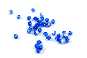 Swarovski Crystal Beads 5328 SAPPHIRE AB Faceted Xilion Bicones 3mm (35) - Picture 1 of 1