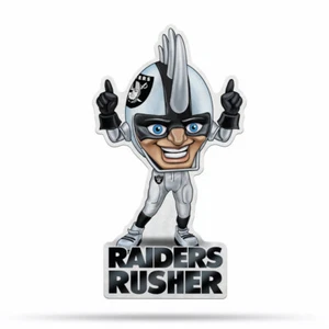 NFL Las Vegas Raiders 18" Die-cut RAIDERS RUSHER Mascot Pennant Fan Cave - Picture 1 of 1