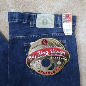 Vintage Arizona Big Ring Denim Relaxed Jeans Men's 44x32 Baggy Y2K Streetwear - Picture 1 of 14