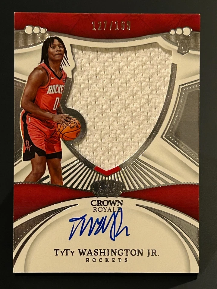 2023 Panini Crown Royale Silhouetes TyTy Washington Jr #105 RPA #/199 - Image 1 of 4