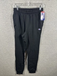 NWT Champion Men's Joggers Elastic Waist Drawstring Tight Ankle Black Size Small - Picture 1 of 12