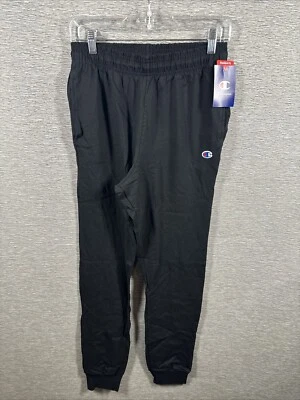 Pantalones de chándal Champion para hombre cintura elástica cordón tobillo apretado negros talla pequeña nuevos con etiquetas Foto 1 de 4