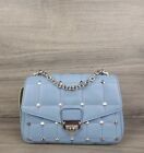 Michael Kors Shoulder Bag Quilted Leather Soho Small Chain Handbag Chambray Blue