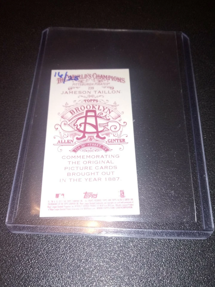 2017 Topps Allen & Ginter JAMESON TAILLON Brooklyn Back #D 16/25  - Image 1 of 2