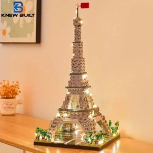 Mini blocs de construction Tour Eiffel Paris monument Statue Liberty Big Ben LED - Imagen 1 de 24