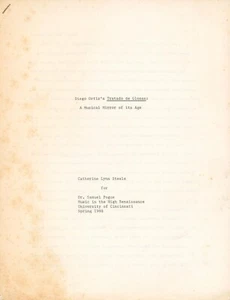 Diego Ortiz Tratado De Glosas Hausarbeit 1988 Catherine Lynn Steele Cincinnati - Bild 1 von 9